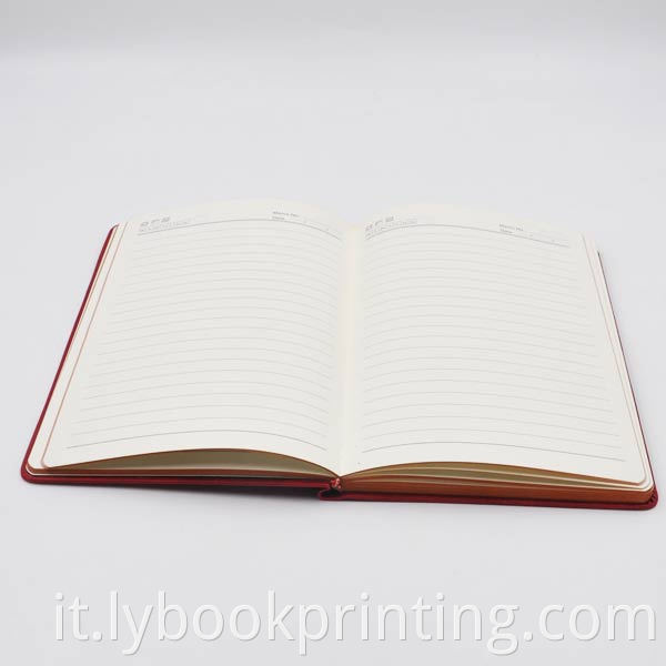 Notebook per PU stampato stazionario personalizzato/PU Leather Dairy Notebook